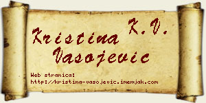 Kristina Vasojević vizit kartica